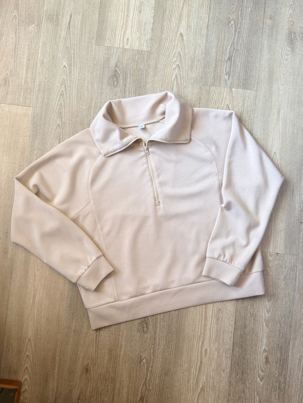 Women's Half-Zip V-Neck Pullover Sweater - Cream ((Please read the description))